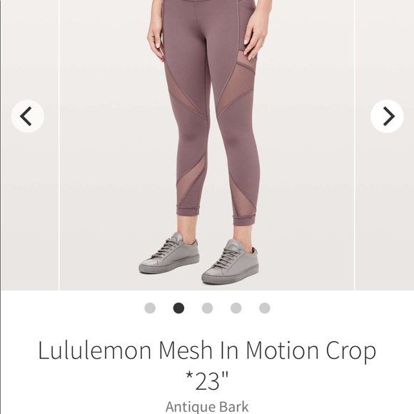 lululemon athletica Pants - Lululemon Mesh In Motion Crop Antique Bark